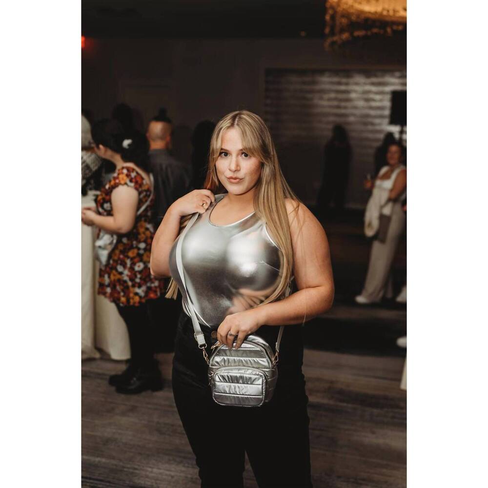 NEW CURVE MARKET baddie bodysuit in metallic